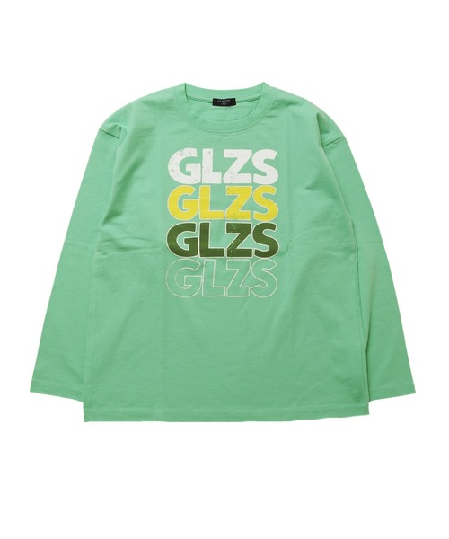 GLAZOS(グラソス)の「天竺・ドロップショルダーヴィンテージロゴ長袖Tシャツ(Tシャツ/カットソー・キッズ・イエロー/エメラルド/ブルー・130cm/140cm/150cm/160cm/170cm)」の2枚目の写真