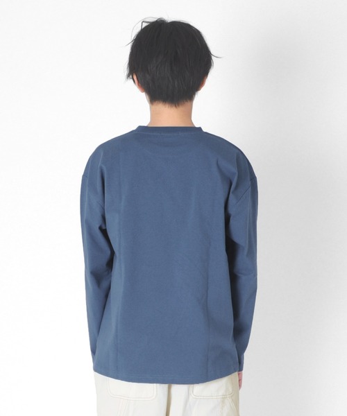 GLAZOS(グラソス)の「天竺・ドロップショルダーヴィンテージロゴ長袖Tシャツ(Tシャツ/カットソー・キッズ・イエロー/エメラルド/ブルー・130cm/140cm/150cm/160cm/170cm)」の7枚目の写真