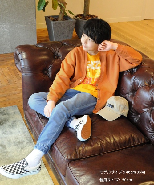 GLAZOS(グラソス)の「天竺・ドロップショルダーヴィンテージロゴ長袖Tシャツ(Tシャツ/カットソー・キッズ・イエロー/エメラルド/ブルー・130cm/140cm/150cm/160cm/170cm)」の8枚目の写真
