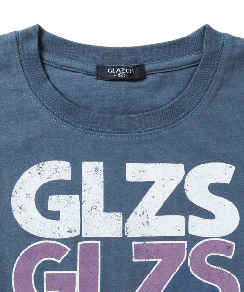 GLAZOS(グラソス)の「天竺・ドロップショルダーヴィンテージロゴ長袖Tシャツ(Tシャツ/カットソー・キッズ・イエロー/エメラルド/ブルー・130cm/140cm/150cm/160cm/170cm)」の9枚目の写真