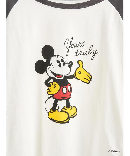 Disney（ディズニー）の「ラグランプリントカットプルオーバー/Mickey（Tシャツ/カットソー・レディース・オフホワイト・FREE）」の5枚目の写真