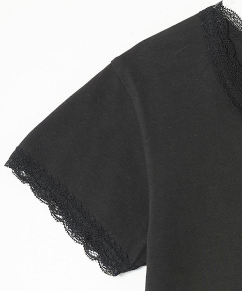 X-girl（エックスガール）の「LACE S/S BABY TEE（Tシャツ/カットソー・レディース・ブラック/イエロー/ライトブルー・M/S）」の15枚目の写真