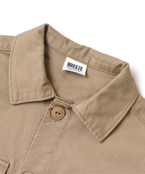 BREEZE（ブリーズ）の「シェフシャツジャケット（シャツ/ブラウス・キッズ・ベージュ/ストライプ・110/100/120/90/140/80/130）」の7枚目の写真
