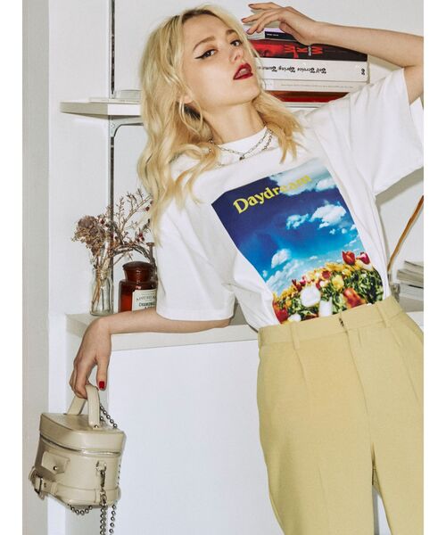 jouetie（ジュエティ）の「フォトBIG Tシャツ（Tシャツ/カットソー・レディース・ブラック/オフホワイト/グリーン・MEDIUM）」の2枚目の写真