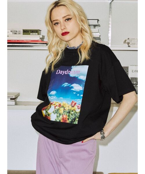 jouetie（ジュエティ）の「フォトBIG Tシャツ（Tシャツ/カットソー・レディース・ブラック/オフホワイト/グリーン・MEDIUM）」の9枚目の写真