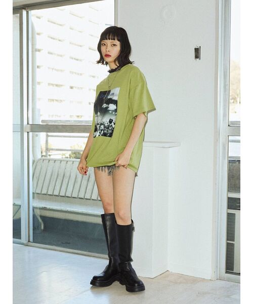 jouetie（ジュエティ）の「フォトBIG Tシャツ（Tシャツ/カットソー・レディース・ブラック/オフホワイト/グリーン・MEDIUM）」の14枚目の写真
