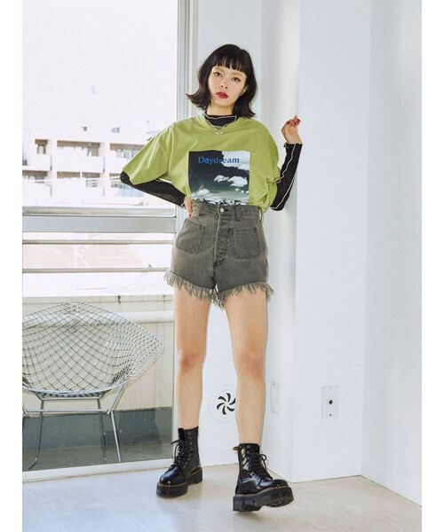 jouetie（ジュエティ）の「フォトBIG Tシャツ（Tシャツ/カットソー・レディース・ブラック/オフホワイト/グリーン・MEDIUM）」の17枚目の写真