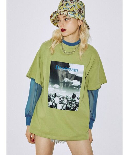 jouetie（ジュエティ）の「フォトBIG Tシャツ（Tシャツ/カットソー・レディース・ブラック/オフホワイト/グリーン・MEDIUM）」の19枚目の写真