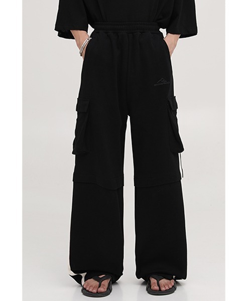 MASONPRINCE(メイソンプリンス)の「【MASONPRINCE】Cargo design sweatpants XXK4115(スウェットパンツ・メンズ・グレー/グリーン/ブラック・S/L/M)」の2枚目の写真