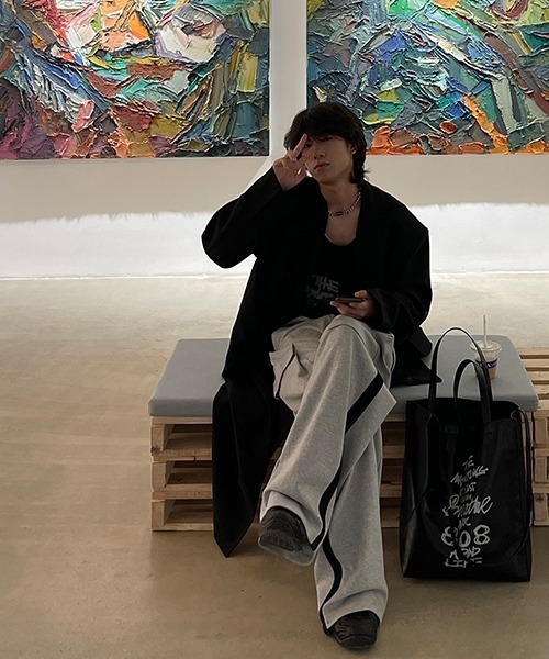 MASONPRINCE(メイソンプリンス)の「【MASONPRINCE】Cargo design sweatpants XXK4115(スウェットパンツ・メンズ・グレー/グリーン/ブラック・S/L/M)」の5枚目の写真