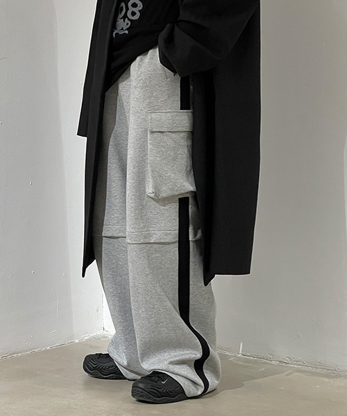 MASONPRINCE(メイソンプリンス)の「【MASONPRINCE】Cargo design sweatpants XXK4115(スウェットパンツ・メンズ・グレー/グリーン/ブラック・S/L/M)」の6枚目の写真