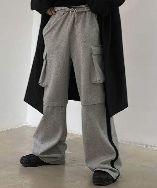 MASONPRINCE(メイソンプリンス)の「【MASONPRINCE】Cargo design sweatpants XXK4115(スウェットパンツ・メンズ・グレー/グリーン/ブラック・S/L/M)」の7枚目の写真