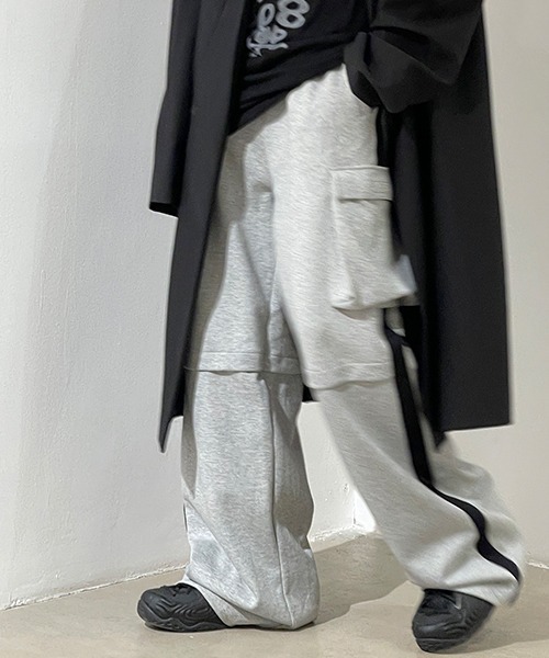 MASONPRINCE(メイソンプリンス)の「【MASONPRINCE】Cargo design sweatpants XXK4115(スウェットパンツ・メンズ・グレー/グリーン/ブラック・S/L/M)」の8枚目の写真
