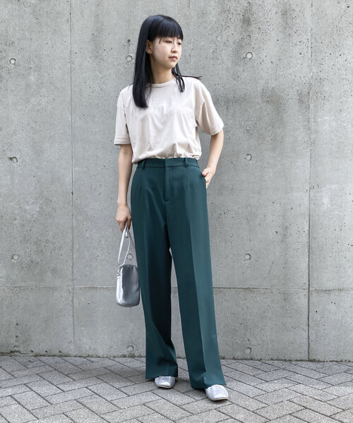 COMME CA ISM(コムサイズム)の「ロゴ プリントTシャツ(Tシャツ/カットソー・レディース・ホワイト/ベージュ/チャコール/パープル系・SMALL/MEDIUM/LARGE)」の22枚目の写真