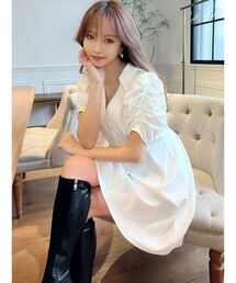 RESEXXY | ドレープミニシャツワンピース(シャツワンピース)