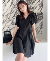 ドレープミニシャツワンピース