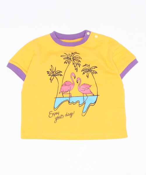 Life Support Products(ライフサポートプロダクツ)の「吸水速乾リンガープリントT(80~150cm)(Tシャツ/カットソー・キッズ・ライトブルー/ベージュ/グリーン/マスタード/オフホワイト/キナリ・110/90/100/130/150/140/120/95/80)」の6枚目の写真