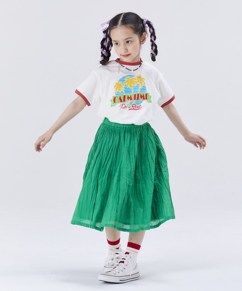 Life Support Products(ライフサポートプロダクツ)の「吸水速乾リンガープリントT(80~150cm)(Tシャツ/カットソー・キッズ・ライトブルー/ベージュ/グリーン/マスタード/オフホワイト/キナリ・110/90/100/130/150/140/120/95/80)」の7枚目の写真