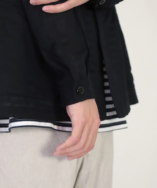 SPELLBOUND（スペルバウンド）の「[SPELLBOUND / スペルバウンド] 綿麻ボイルパナマ ミリタリーカディガン（カーディガン/ボレロ・メンズ・ネイビー/オリーブ・3/2）」の11枚目の写真