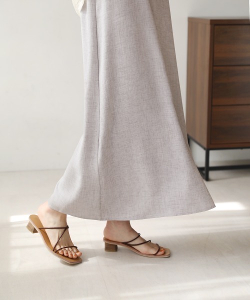 Bab（バブ）の「配色パイピングリボンキャミワンピース（ワンピース・レディース・ブラック/ベージュ/パープル・M）」の13枚目の写真