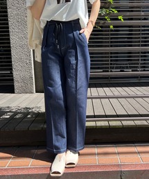 Chez toi | ロープベルト付配色ステッチタックパンツ(その他パンツ)