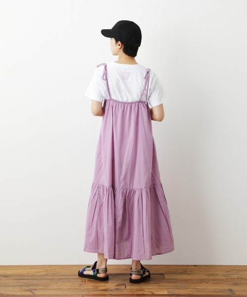 RODEO CROWNS WIDE BOWL(ロデオクラウンズワイドボウル)の「Tシャツセットキャミワンピース(ワンピース・レディース・ブラック/ライトパープル/グリーン・FREE)」の7枚目の写真