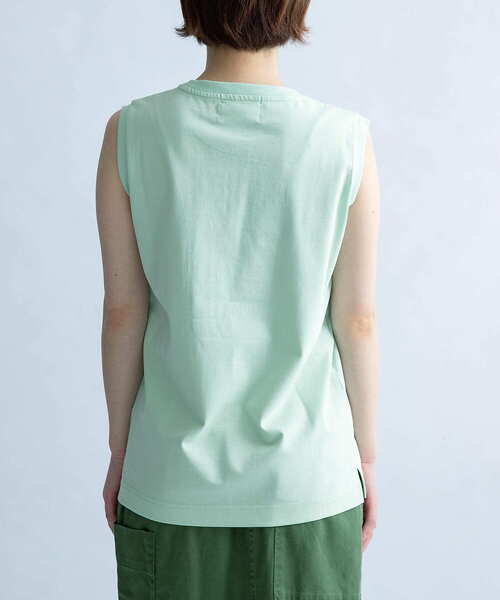 FORK&SPOON(フォークアンドスプーン)の「FORK&SPOON オーガニックコットンノースリーブTシャツ(Tシャツ/カットソー・レディース・オフホワイト/ブラウン/グリーン系その他/ブラック・ONE)」の18枚目の写真