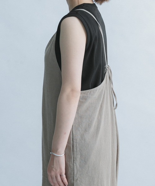 FORK&SPOON(フォークアンドスプーン)の「FORK&SPOON オーガニックコットンノースリーブTシャツ(Tシャツ/カットソー・レディース・オフホワイト/ブラウン/グリーン系その他/ブラック・ONE)」の8枚目の写真