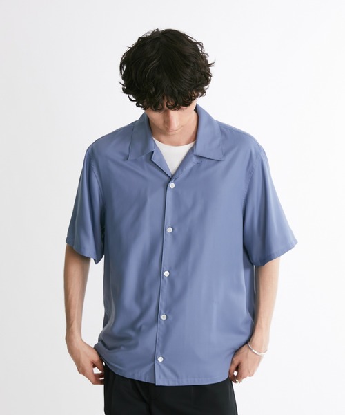 UNITED TOKYO（ユナイテッドトウキョウ）の「ベーシックオープンカラーシャツ（シャツ/ブラウス・メンズ・ブラック/オフホワイト/カーキ/ミント/ブルー・1/2/4/3）」の21枚目の写真