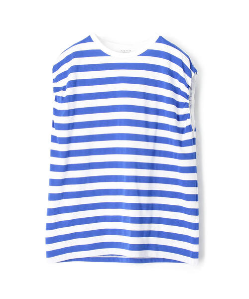 TOMORROWLAND （トゥモローランド）の「コンパクトコットン キャップスリーブプルオーバー（Tシャツ/カットソー・レディース・ホワイト/ブラック系その他/ブルー系その他3/チャコールグレー・S）」の22枚目の写真