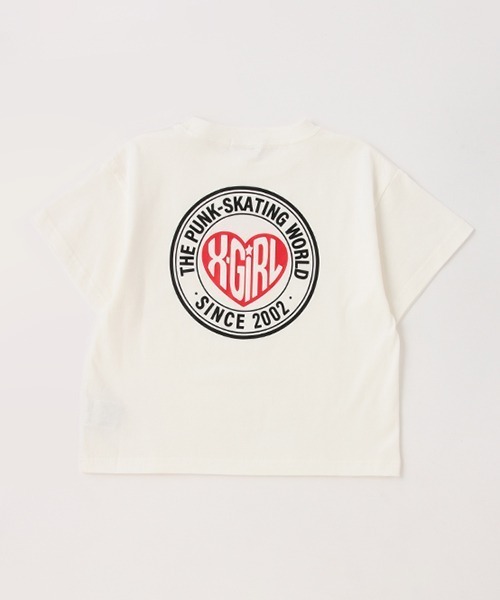 すぐ届く☆X-girl ベビーTシャツ ハートウィング 旬な着こなし◎ X-girl Stages（エックスガールステージス）の「【オンライン