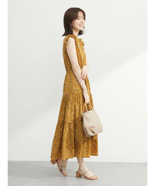 ELENCARE DUE(エレンカーレデュエ)の「・ELENCARE DUE フラワーティアードワンピ(ワンピース・レディース・ブラック/イエロー/アイボリー/ミント・FREE)」の7枚目の写真