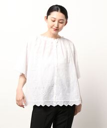 Samansa Mos2 | オーバー刺繍前後2WAYブラウス(シャツ/ブラウス)