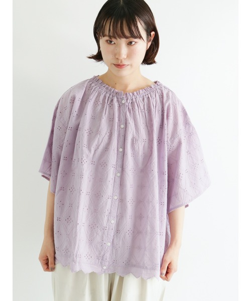セール】オーバー刺繍前後2WAYブラウス（シャツ/ブラウス