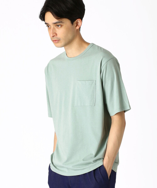 COMME CA ISM（コムサイズム）の「ひんやり　クルーネックTシャツ（Tシャツ/カットソー・メンズ・ホワイト/ライトグレー/ブラック/ブルー/グリーン/ミント・MEDIUM/LARGE）」の5枚目の写真