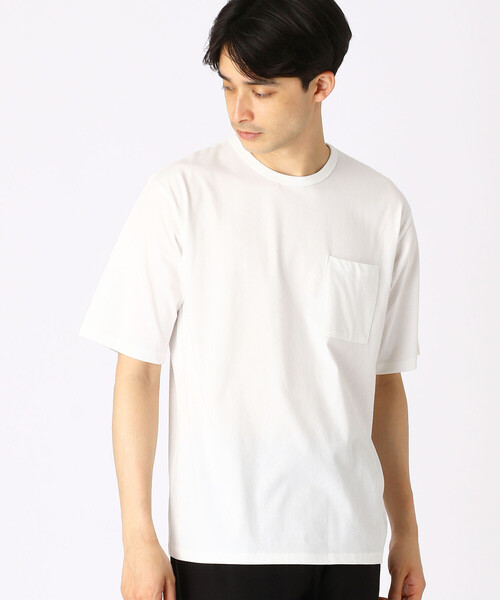 COMME CA ISM（コムサイズム）の「ひんやり　クルーネックTシャツ（Tシャツ/カットソー・メンズ・ホワイト/ライトグレー/ブラック/ブルー/グリーン/ミント・MEDIUM/LARGE）」の7枚目の写真