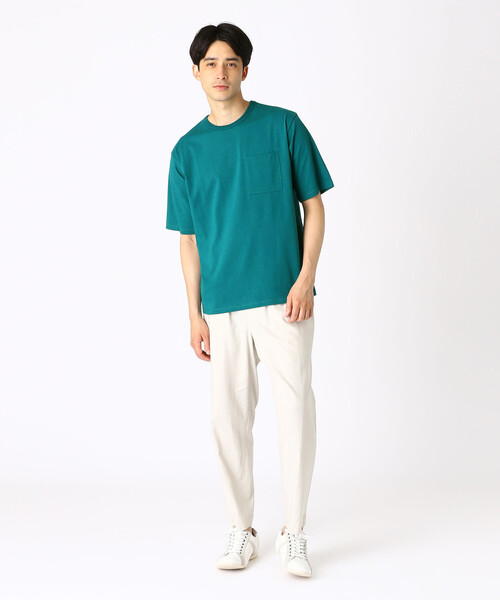 COMME CA ISM（コムサイズム）の「ひんやり　クルーネックTシャツ（Tシャツ/カットソー・メンズ・ホワイト/ライトグレー/ブラック/ブルー/グリーン/ミント・MEDIUM/LARGE）」の12枚目の写真