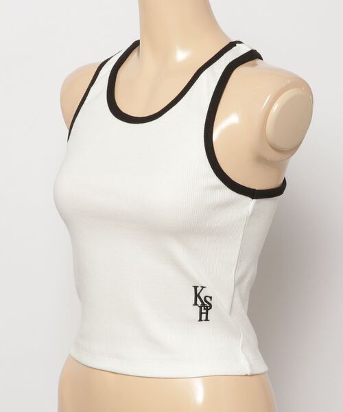 KIRSH（キルシー）の「KIRSH SPORTS CROP SLEEVELESS LS キルシースポーツ クロップ丈 タンクトップ（タンクトップ・レディース・ブラック/ホワイト・ONE SIZE）」の17枚目の写真