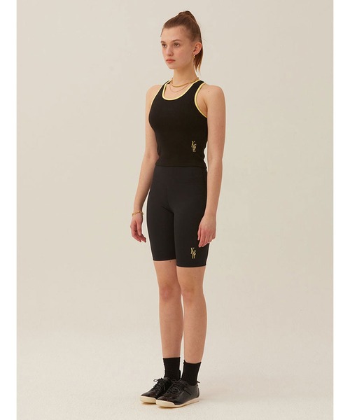 KIRSH（キルシー）の「KIRSH SPORTS CROP SLEEVELESS LS キルシースポーツ クロップ丈 タンクトップ（タンクトップ・レディース・ブラック/ホワイト・ONE SIZE）」の8枚目の写真