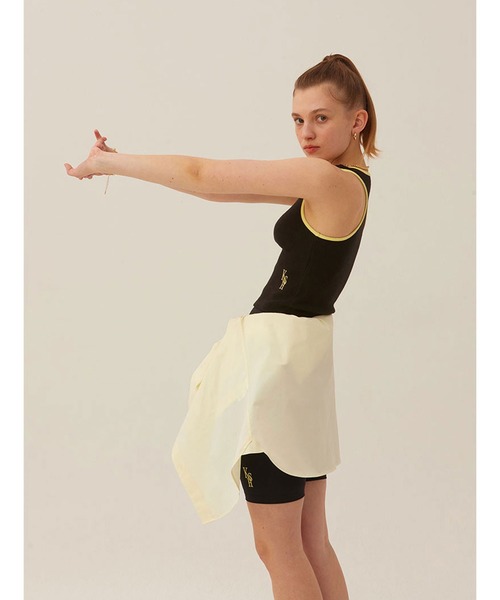 KIRSH（キルシー）の「KIRSH SPORTS CROP SLEEVELESS LS キルシースポーツ クロップ丈 タンクトップ（タンクトップ・レディース・ブラック/ホワイト・ONE SIZE）」の3枚目の写真