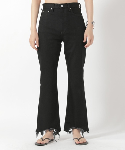 woadblue（ウォードブルー）の「【woadblue】ブーティーフレアブラックデニム（デニムパンツ・レディース・ブラック・24inch/25inch/26inch）」の9枚目の写真