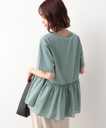 GLOBAL WORK | フハク切替ギャザーＴシャツ半袖/280373(Tシャツ/カットソー)