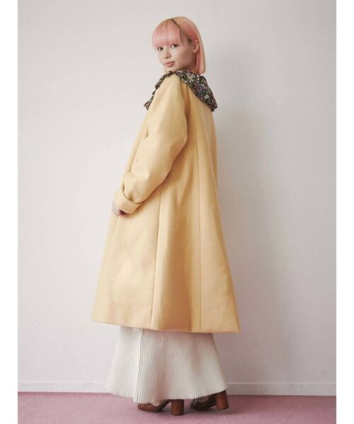 merry jenny（メリージェニー）の「ordinaryサーキュラーカラーコート（ノーカラーコート・レディース・チャコールグレー/イエロー/グリーン・FREE）」の16枚目の写真