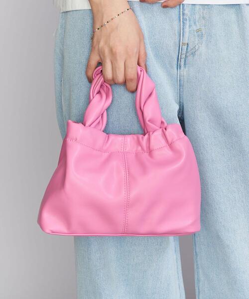 BEAUTY&YOUTH UNITED ARROWS(ビューティーアンドユースユナイテッドアローズ)の「ソフトツイストハンドル ショルダーバッグ -2WAY-(ショルダーバッグ・レディース・オフホワイト/ピンク・FREE)」の5枚目の写真