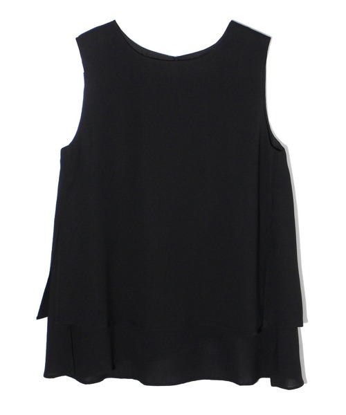 one way(ワンウェイ)の「レイヤードノースリチュニック(シャツ/ブラウス・レディース・ライトブルー/ブラック/ベージュ・FREE)」の2枚目の写真