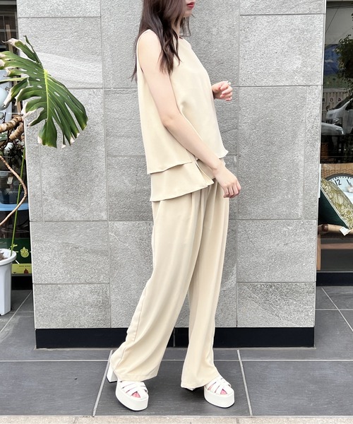 one way(ワンウェイ)の「レイヤードノースリチュニック(シャツ/ブラウス・レディース・ライトブルー/ブラック/ベージュ・FREE)」の15枚目の写真