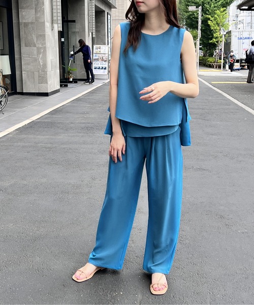 one way(ワンウェイ)の「レイヤードノースリチュニック(シャツ/ブラウス・レディース・ライトブルー/ブラック/ベージュ・FREE)」の13枚目の写真