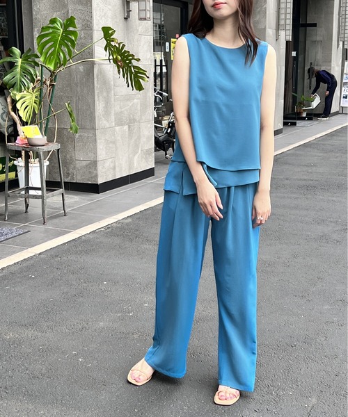 one way(ワンウェイ)の「レイヤードノースリチュニック(シャツ/ブラウス・レディース・ライトブルー/ブラック/ベージュ・FREE)」の17枚目の写真