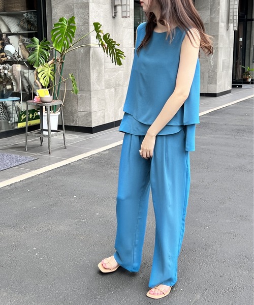 one way(ワンウェイ)の「レイヤードノースリチュニック(シャツ/ブラウス・レディース・ライトブルー/ブラック/ベージュ・FREE)」の20枚目の写真