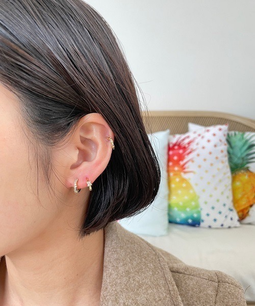 Ritomo De Ricco(リトモ・デ・リコ)の「スターリングシルバー シンプルピアス(ピアス(両耳用)・レディース・A/B/C・SMALL)」の6枚目の写真